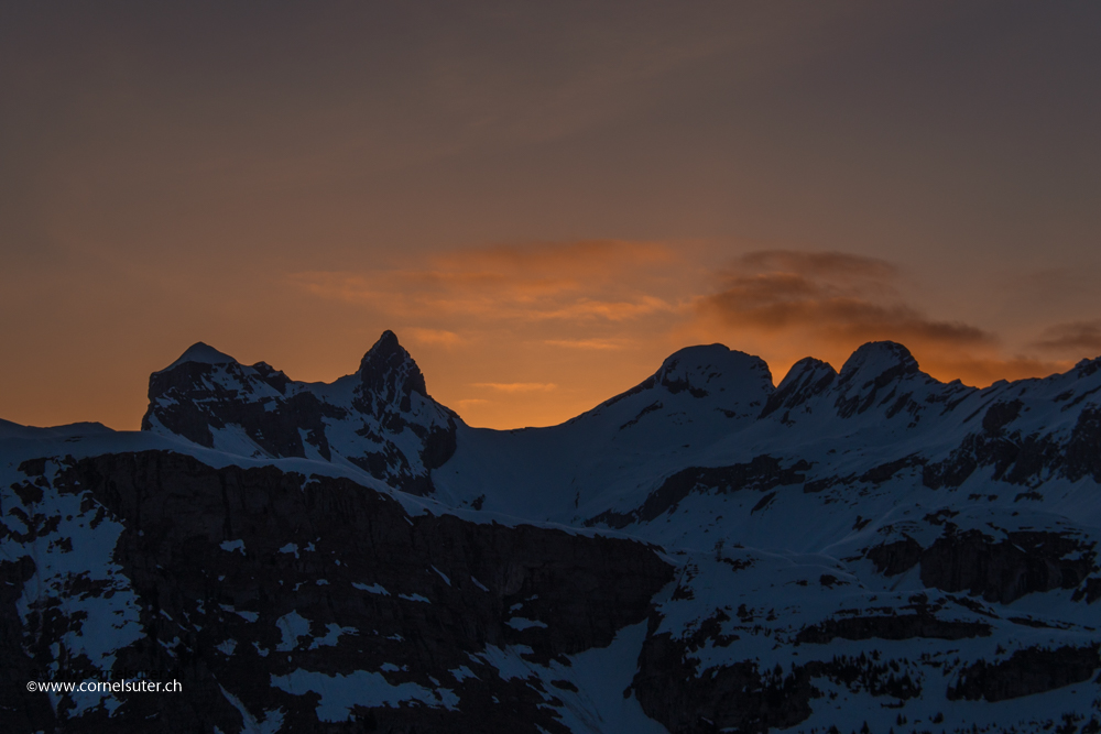 Morgenrot bei der Glattalp Prominenz.