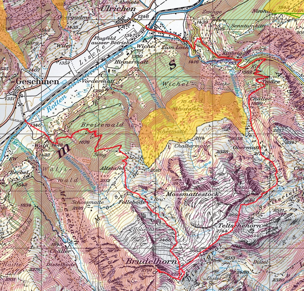 Diese Route wurde am Tourentag mit dem Satmap Active 20 aufgezeichnet