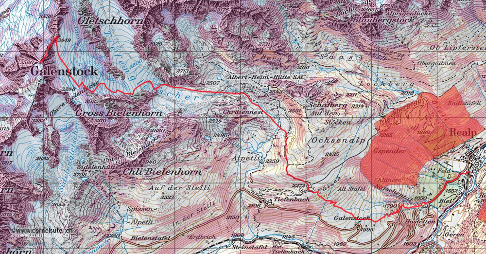 Diese Route wurde am Tourentag mit dem Satmap Active 20  aufgezeichnet