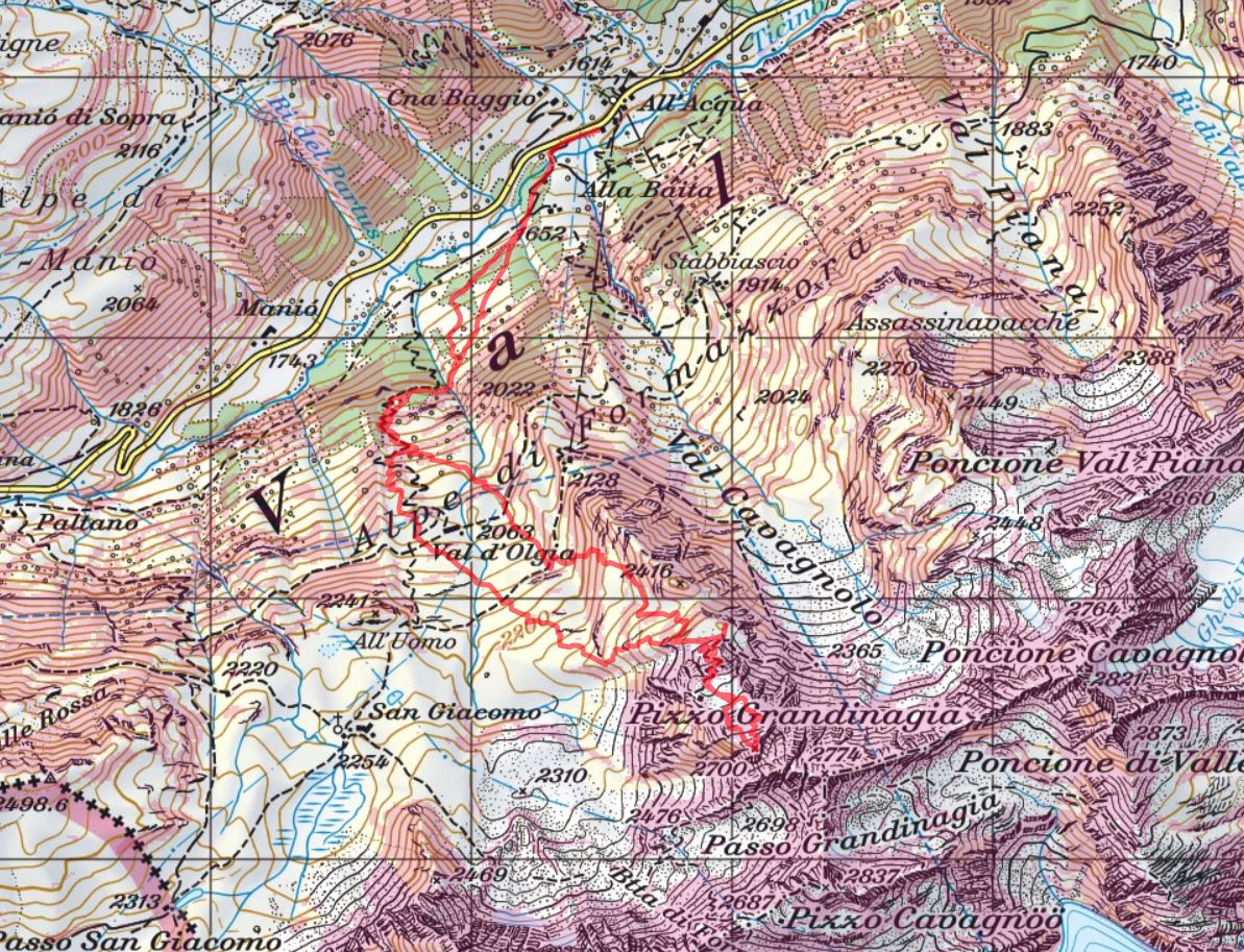 Diese Route wurde am Tourentag mit dem Satmap Active 20  aufgezeichnet und bezieht sich auf die damalige Situation (Wetter, Gelände, Gruppe etc.)				  