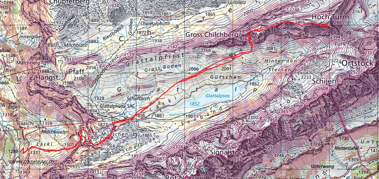 Diese Route wurde am Tourentag mit dem Satmap Active 20  aufgezeichnet