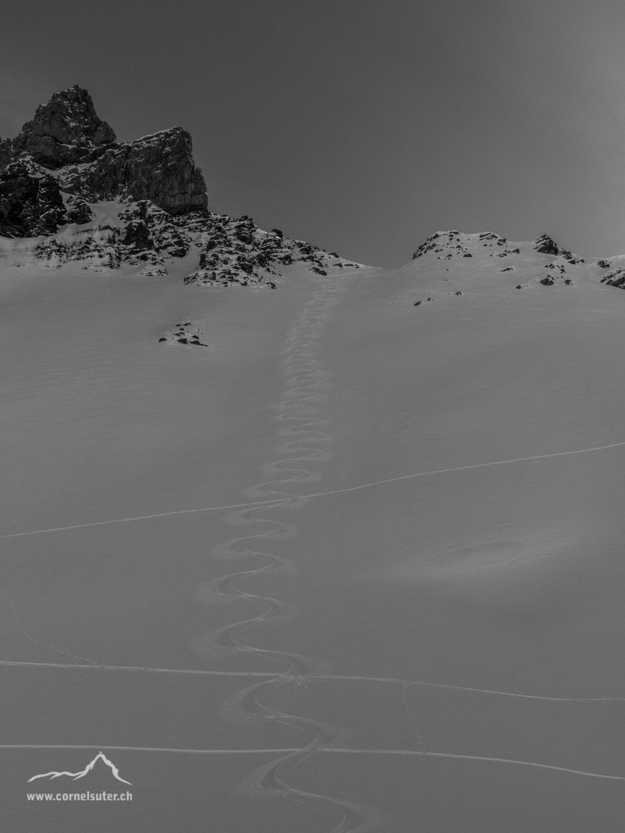 Hier gibts noch die unferfahrene Pulverschnee Hänge.