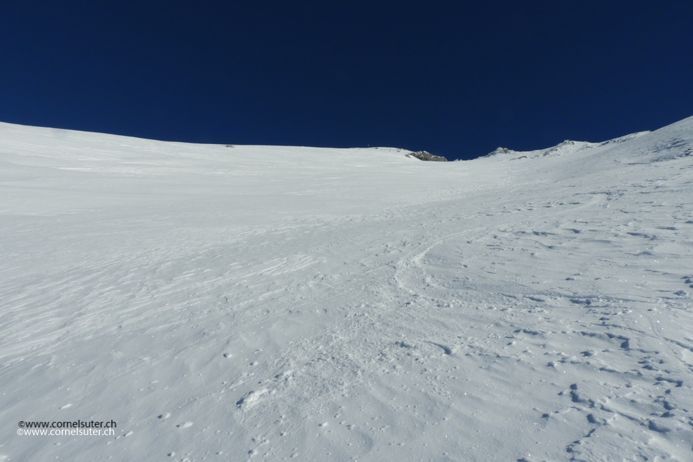 Abfahrt Ortstock Westseite.
