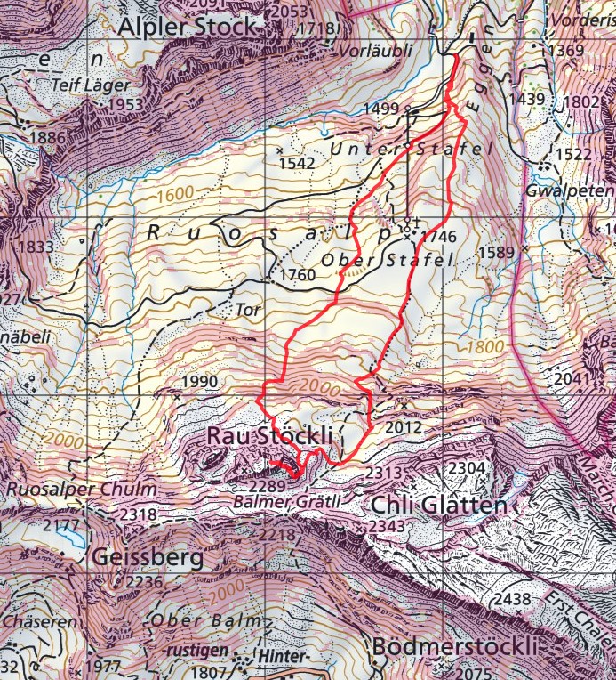 Diese Route wurde am Tourentag mit dem Satmap Active 20  aufgezeichnet 