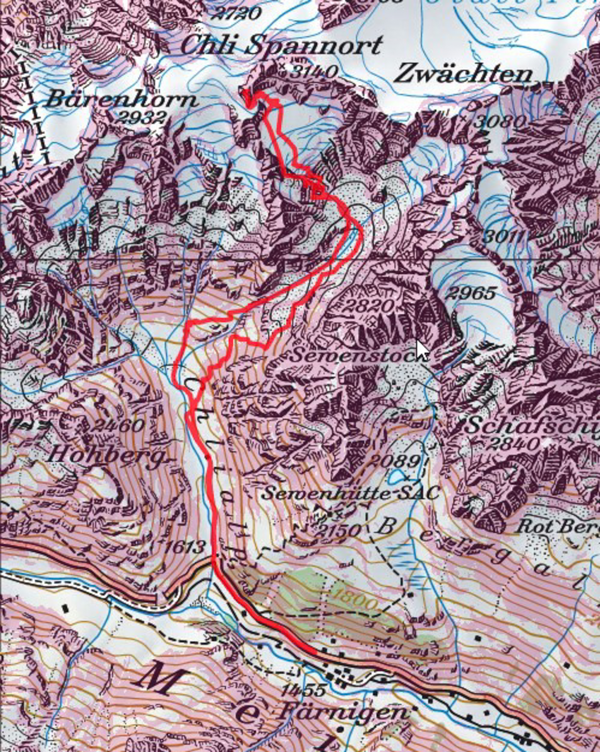 Auf meinen Touren arbeite ich mit dem Satmap Active 20 GPS  mit  SwissMap Skitouren Routen  
