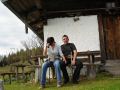 Steffi&Andreas bei der Htte von der Sauermser Alm 1281m.