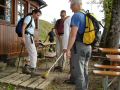 Debbi, hinten Andreas, Stephan, Mani am Besen, Roli.
