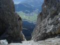 Unten ber diese kleine Schlucht kamen wir hoch, dann ist der schwierigste Teil vollbracht.