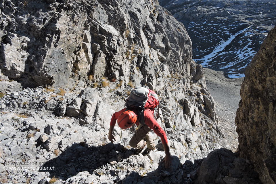 Anfangs Aufstieg Couloir ähnlich