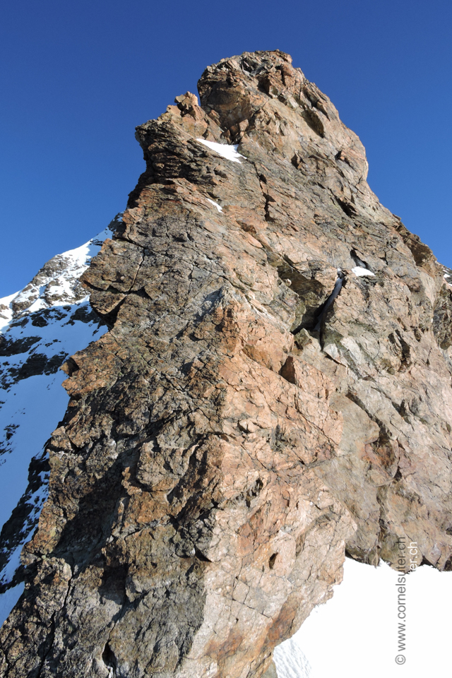 Der Turm ist trocken und gut zu erklettern