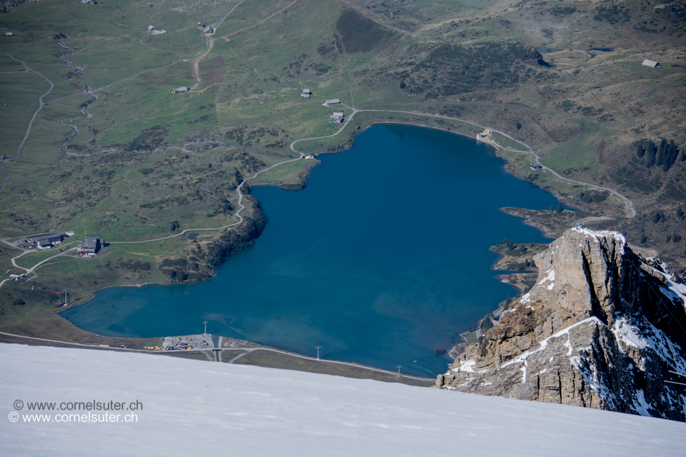 Sicht zum Trüebsee der gar nicht so trüb ist.