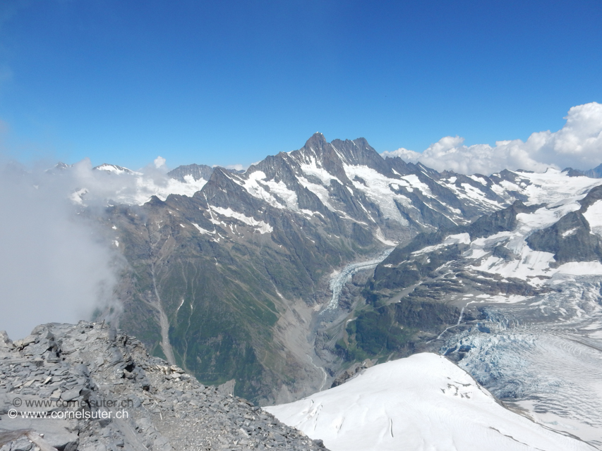 Schreckhorn 4078m, Lauteraarhorn 4042m (Klick Bericht lesen)