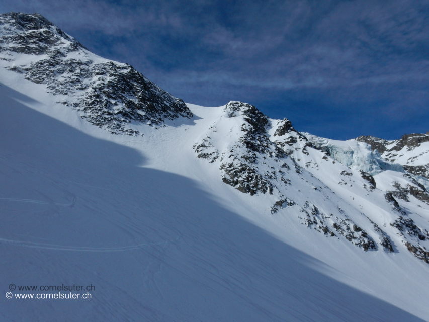 Sicht zurück zum Couloir.