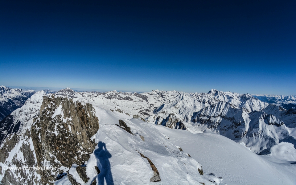 Gigantisch diese Aussicht.....Rechts hinten der Tödi 3614m.
