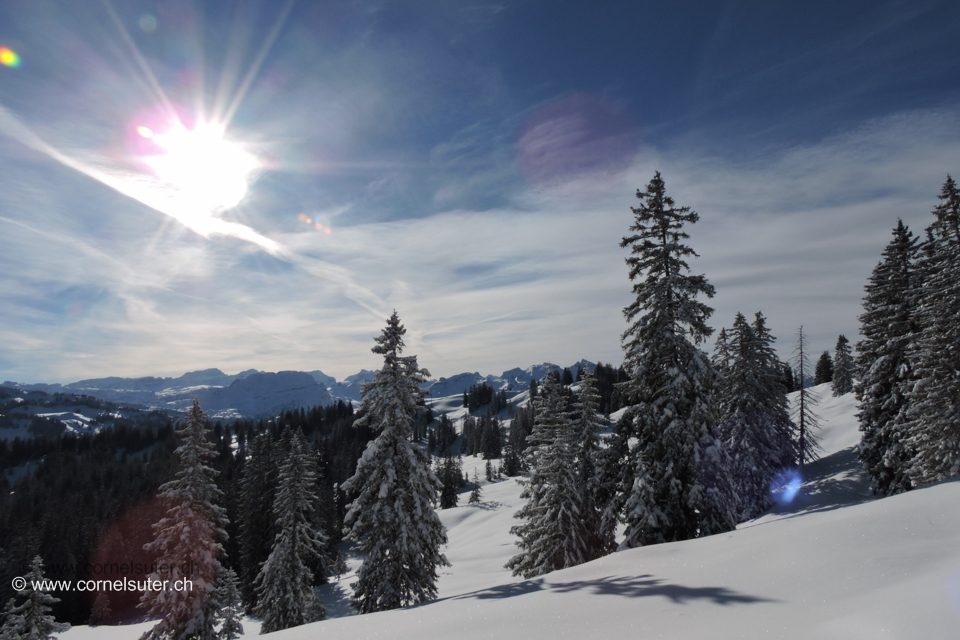 Am Vormittag noch recht viel Sonne.