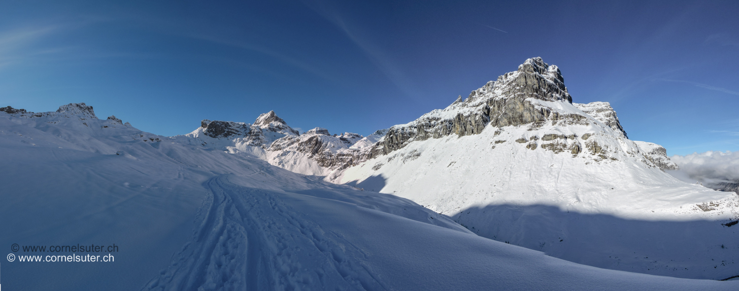 Pano am Aufstieg in der Ruosalp