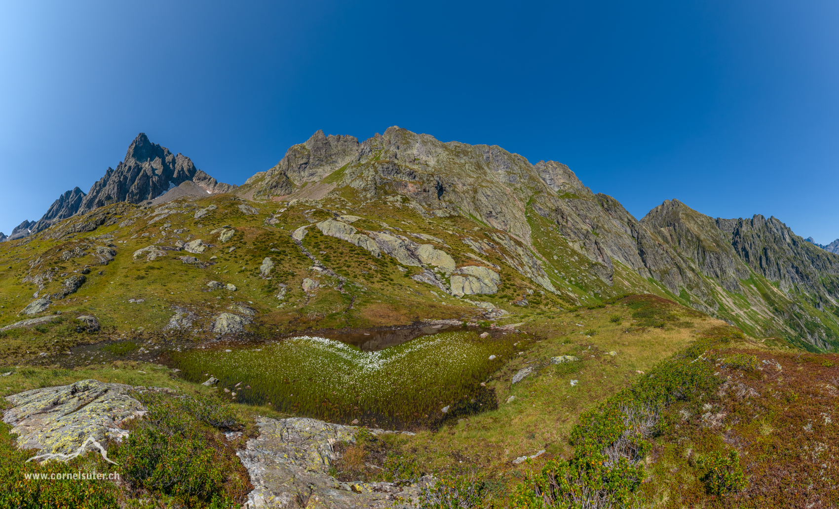 Nur ein paar Meter neben der Leutschachhütte, links oben der Mäntliser 2875m.