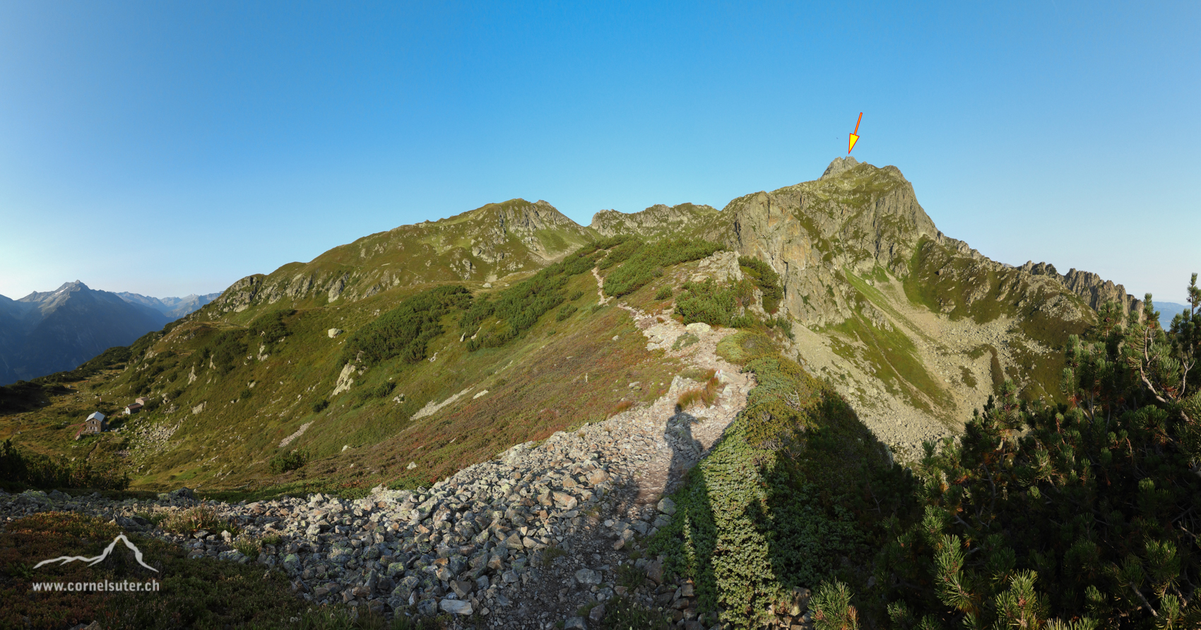 Oben mein erstes Ziel der Ruchälplistock 2475m.