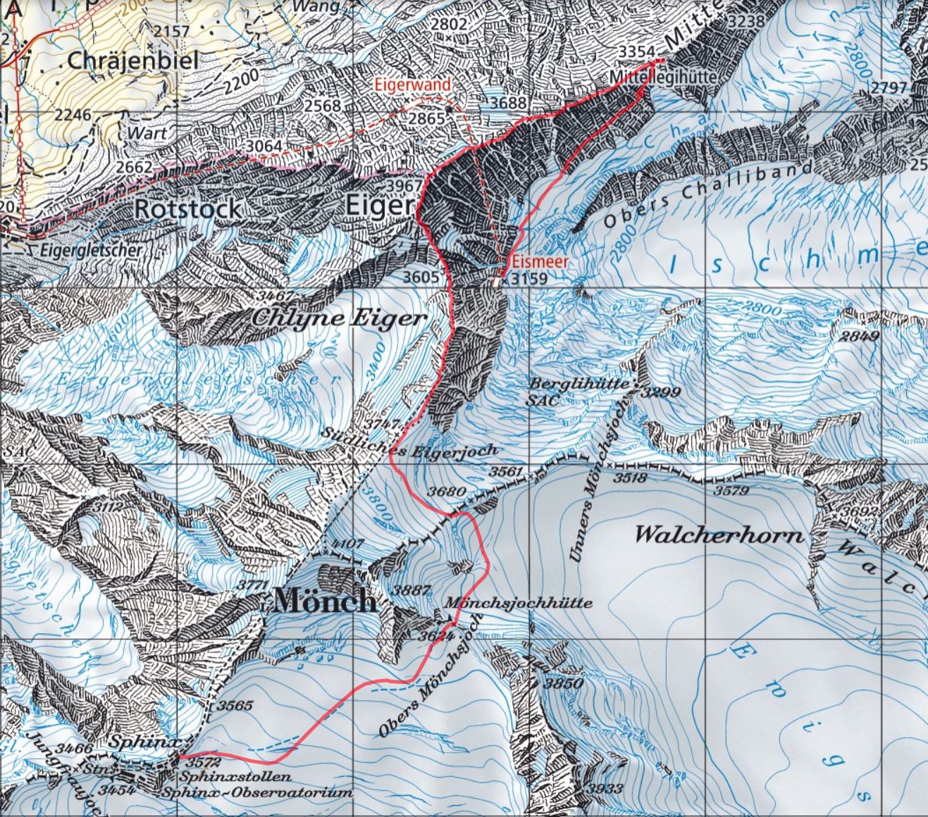 Diese Route wurde am Tourentag mit dem Satmap Active 20  aufgezeichnet und bezieht sich auf die damalige Situation (Wetter, Gelände, Gruppe etc.) 