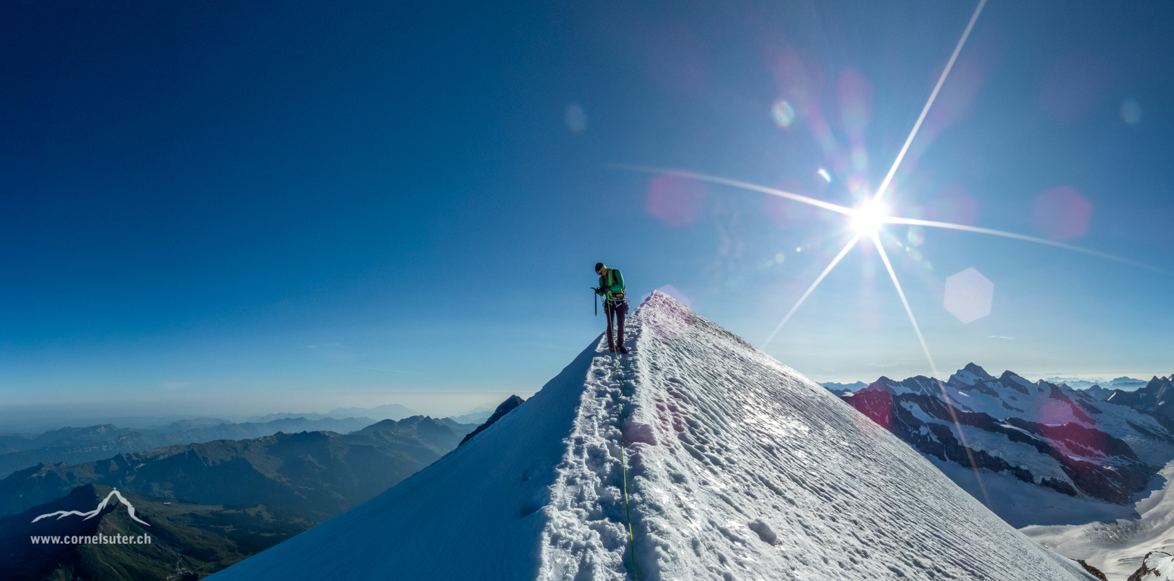 Ankunft 8uhr auf der Wengen Jungfrau 4089m.