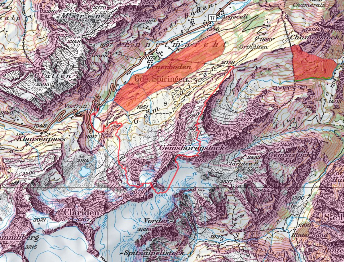 Diese Route wurde am Tourentag mit dem Satmap Active 20  aufgezeichnet und bezieht sich auf die damalige Situation (Wetter, Gelände, Gruppe etc.) 