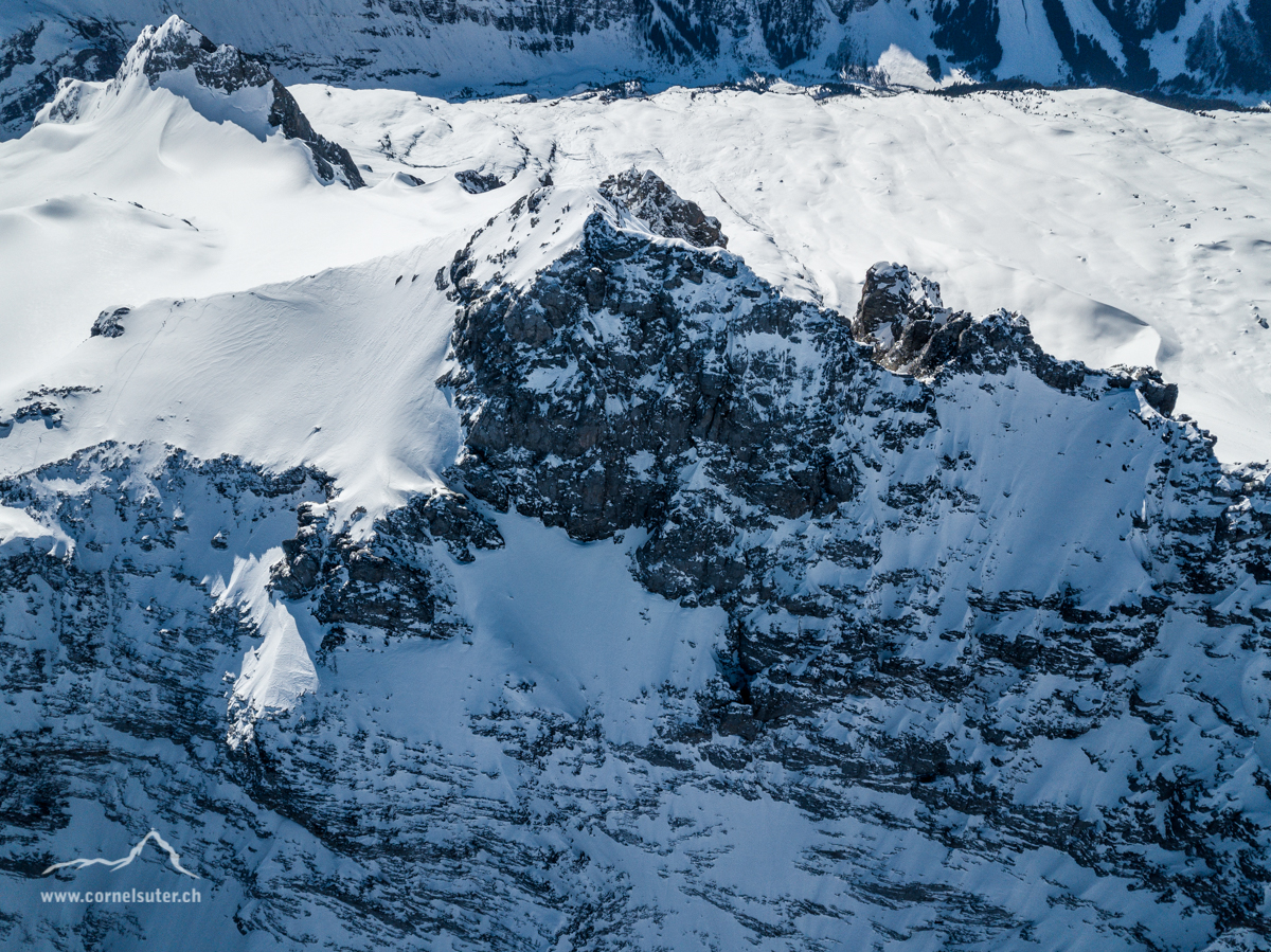 Gipfel des Gross Ruchen und der Ausstieg aus der Gross Ruchen Nordwand