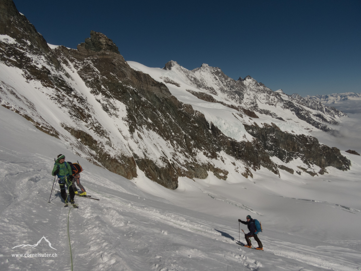 Beim Aufstieg kurz Unterhalb des Feejoch.