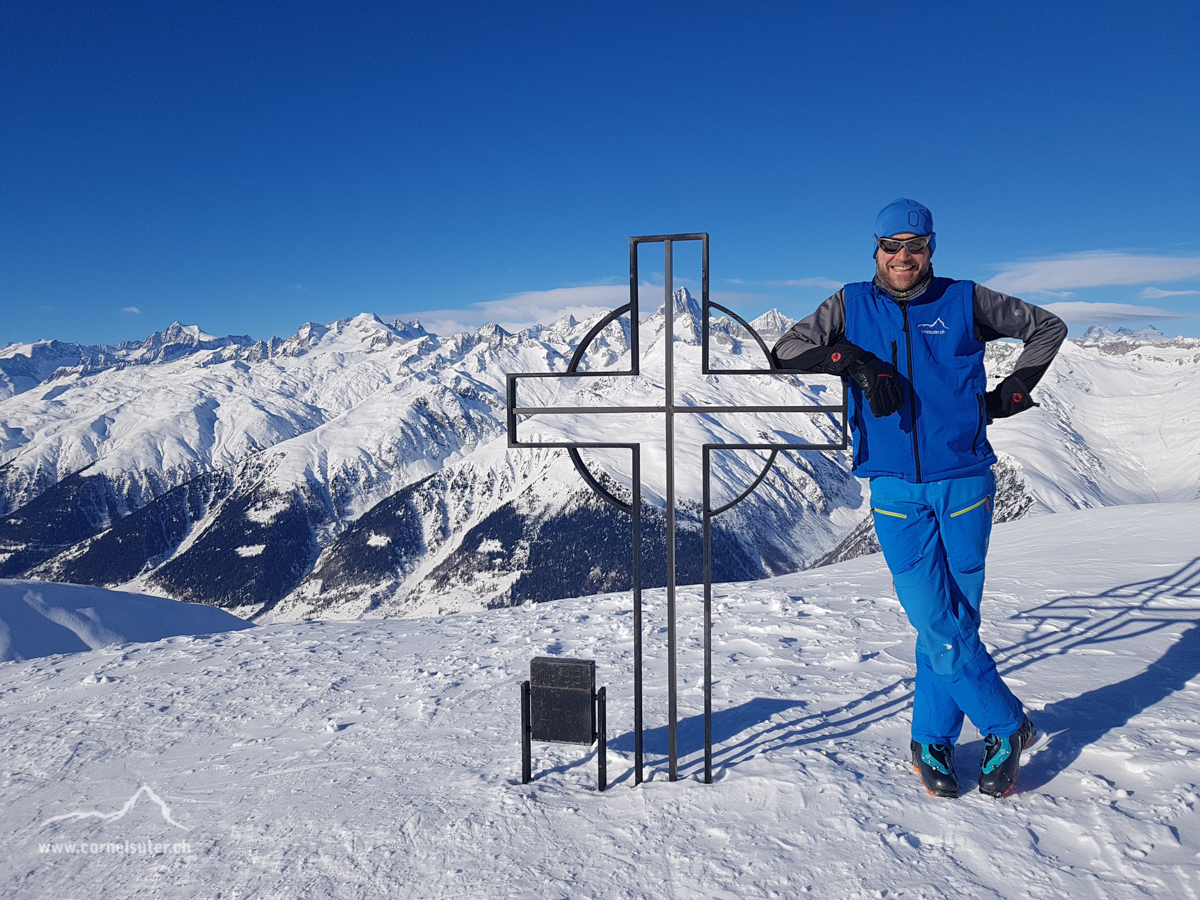 Auf dem Brudelhorn für kurze Zeit Windstill nehmen wir gern.