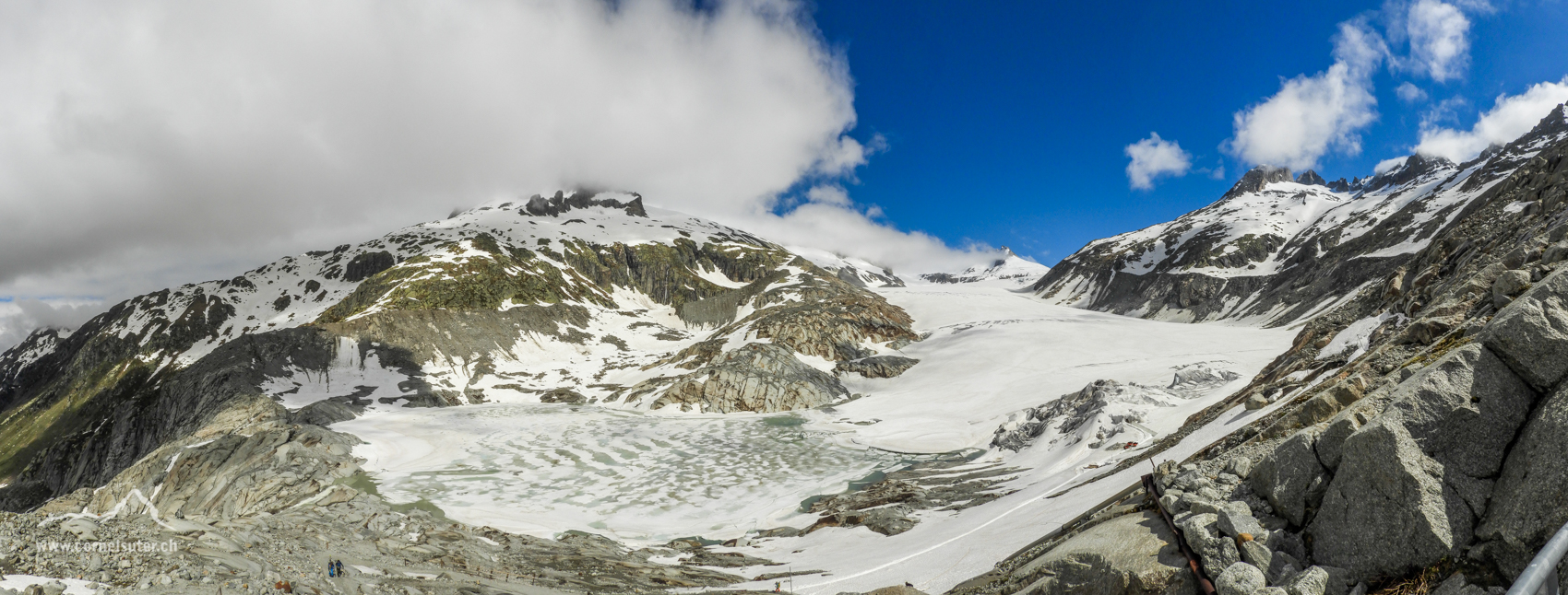 Ende einer tollen Skitour, Sicht zurück.