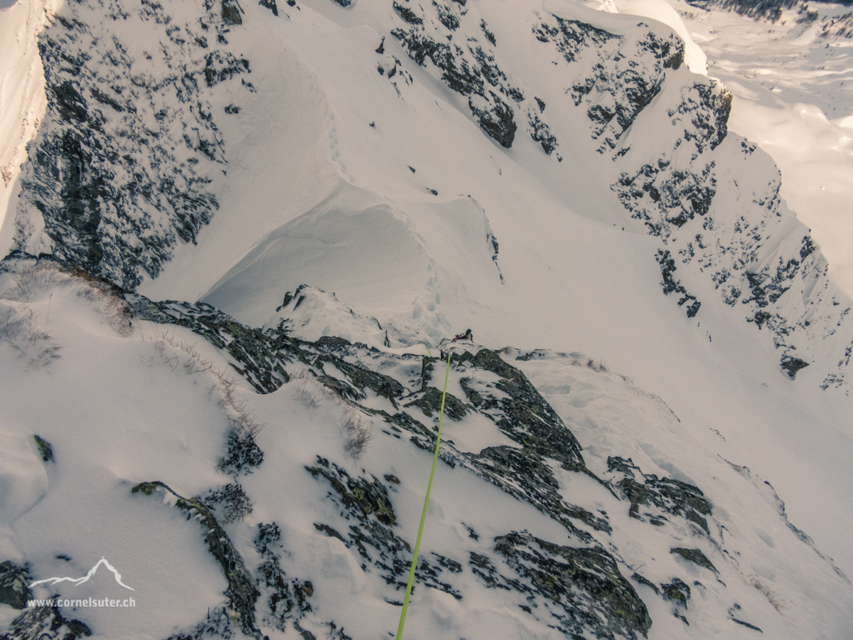 Skibergsteigen macht spass, etwas klettern oder stägärä...