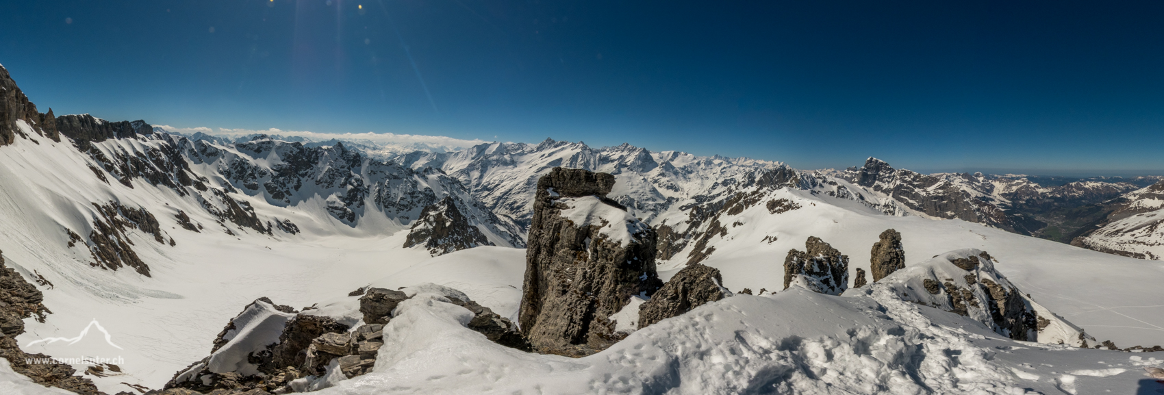 Panobild auf dem Wintertürmli