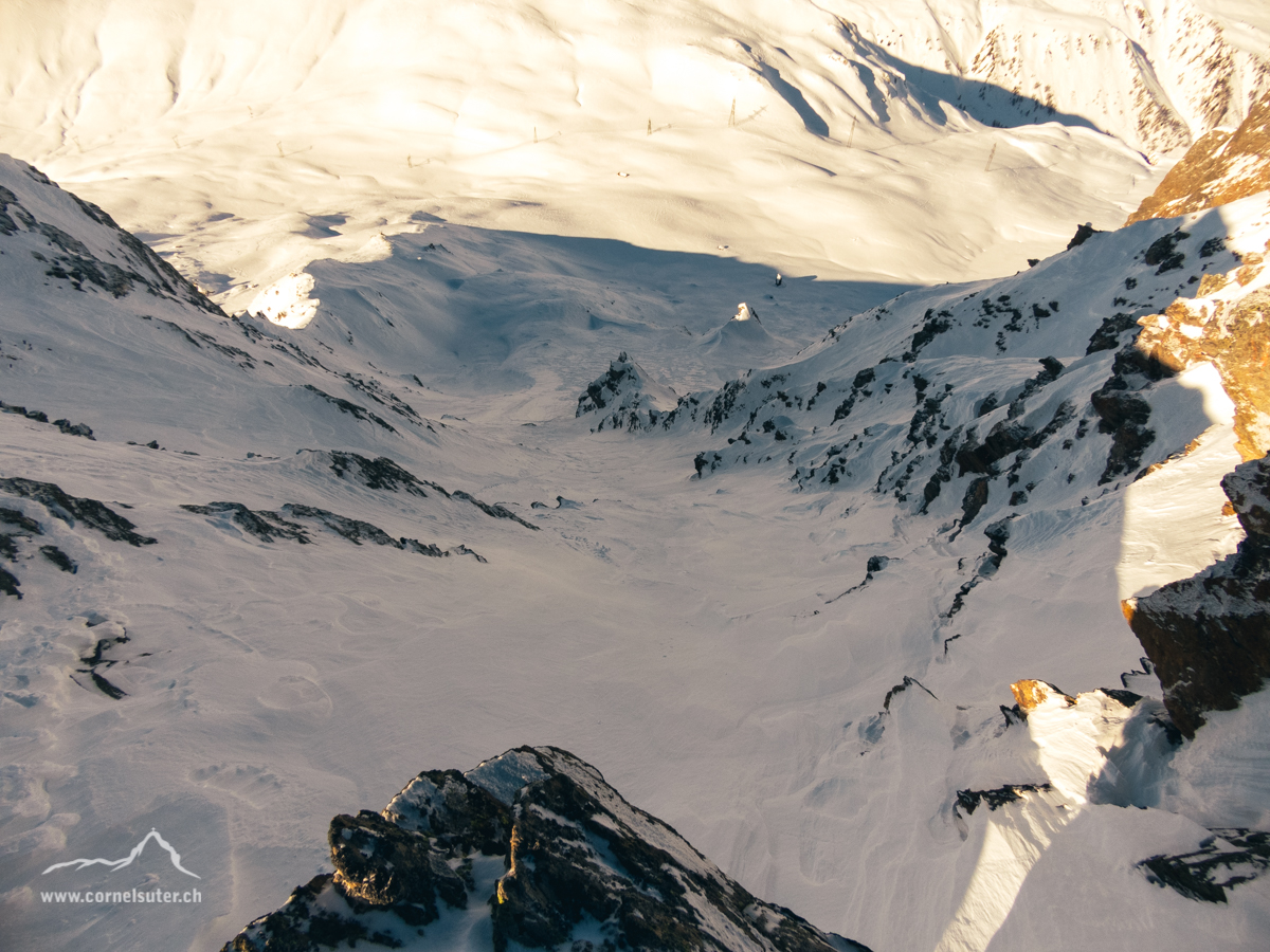 Abfahrt durch den Canalone del Marchhorn.