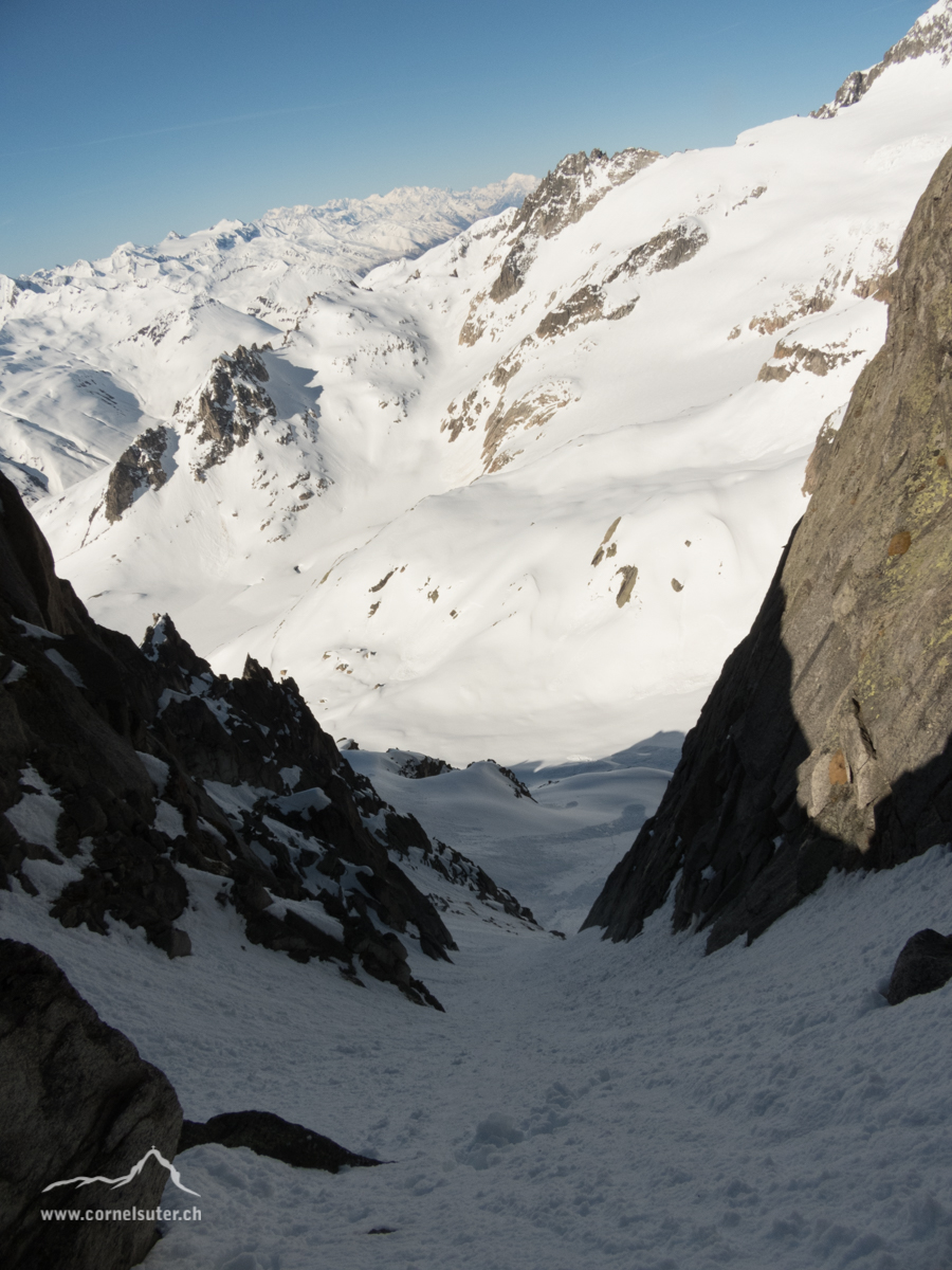 Abstieg beim Südwest Couloir.