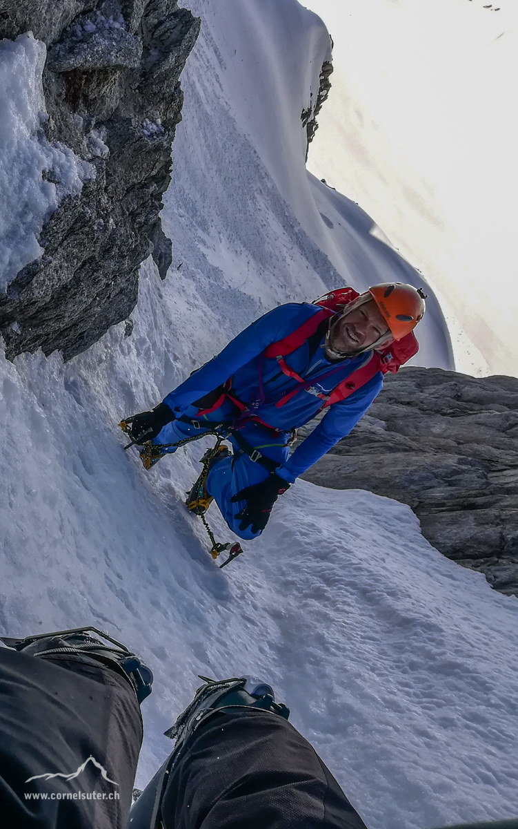 Abstieg beim Südwest Couloir. (Bild von Severin)