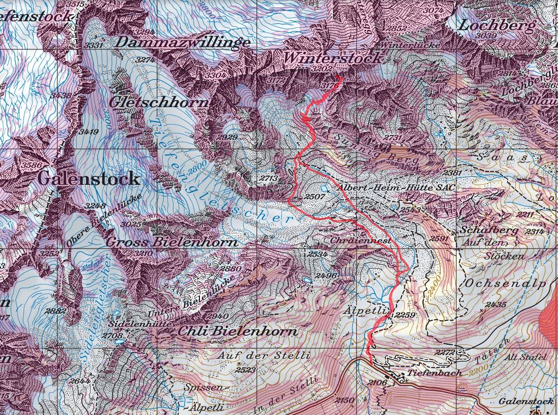 Diese Route wurde am Tourentag mit dem Satmap Active 20  aufgezeichnet