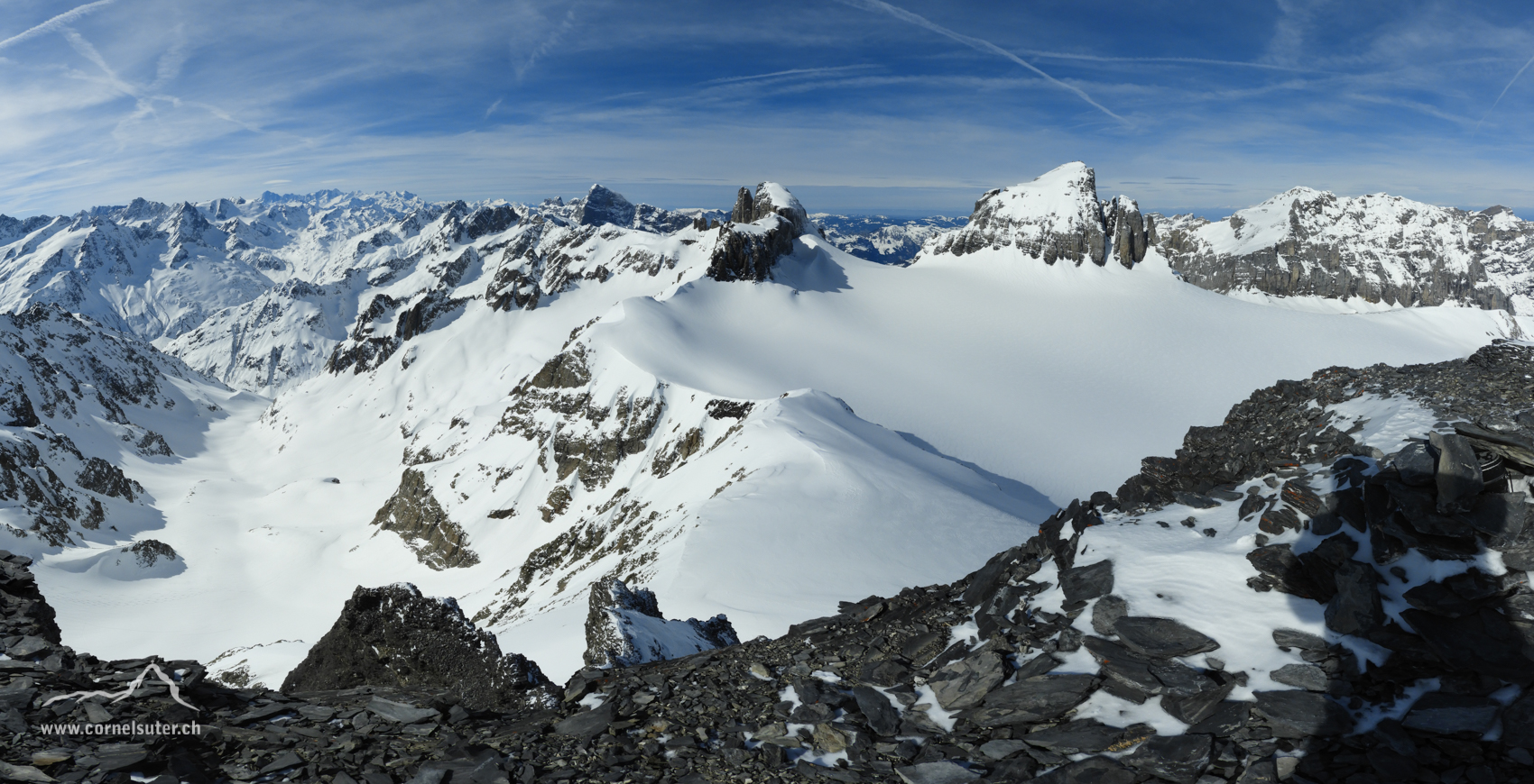 Panorama auf dem Zwächten 3079m