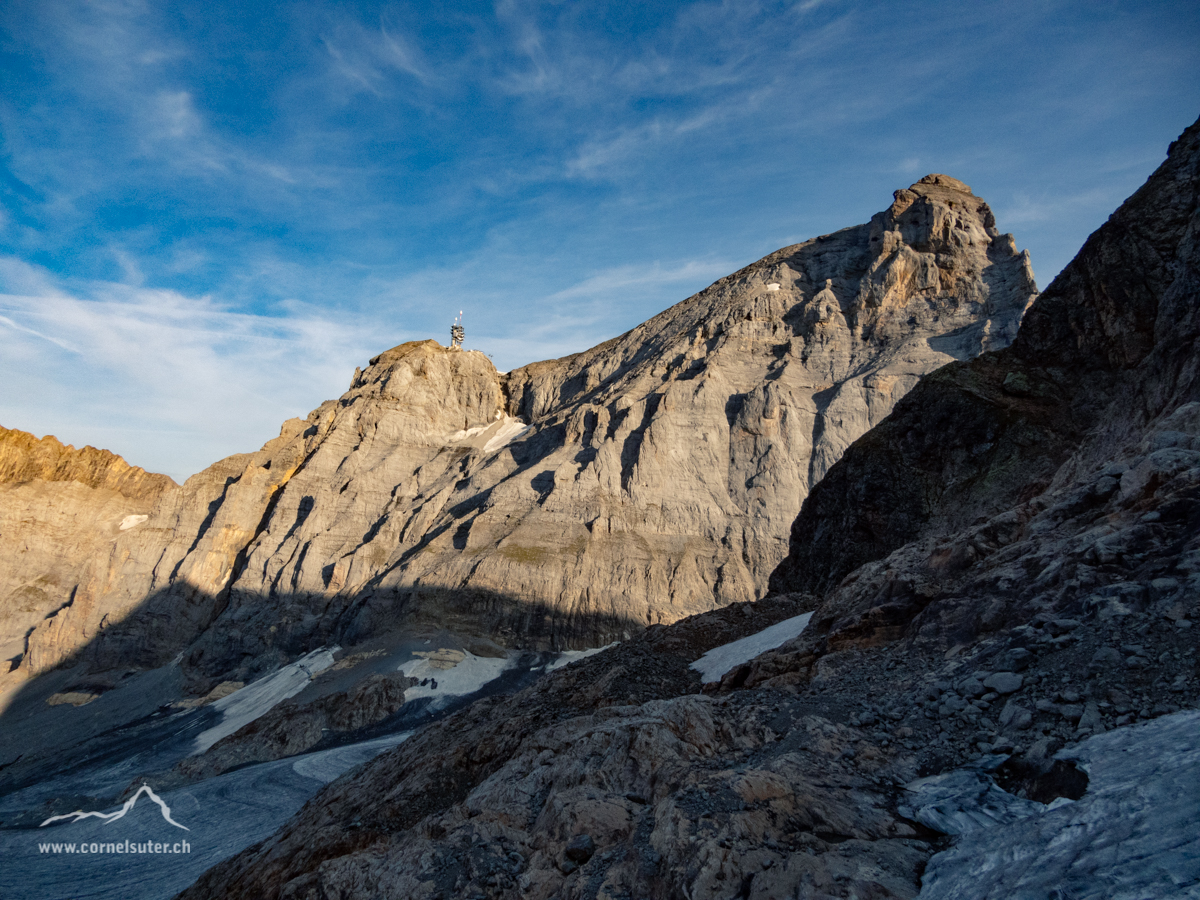 Und die erste Sicht zum Titlis und zur Südwandroute.