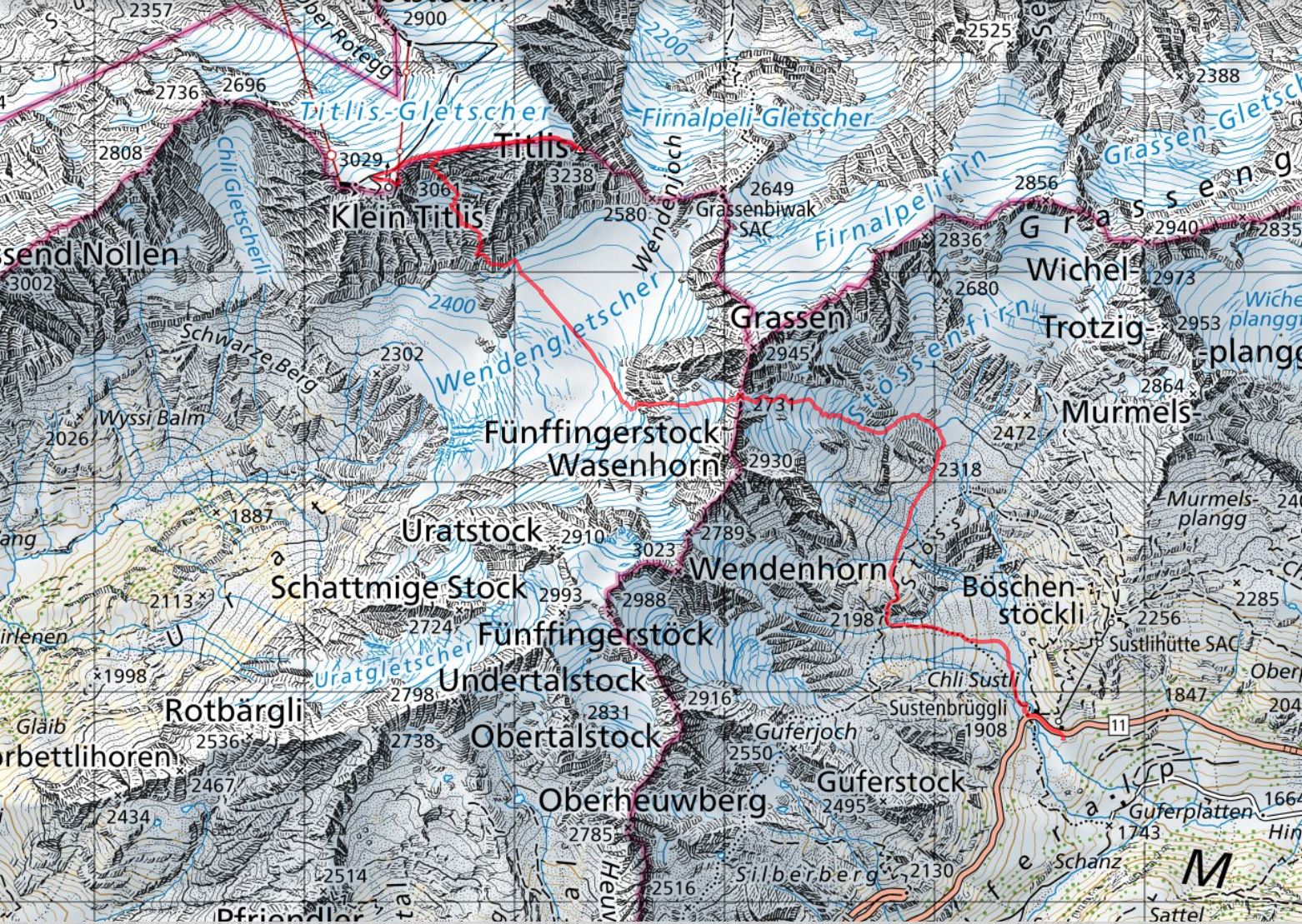 Diese Route wurde am Tourentag mit dem Satmap Active 20 aufgezeichnet.