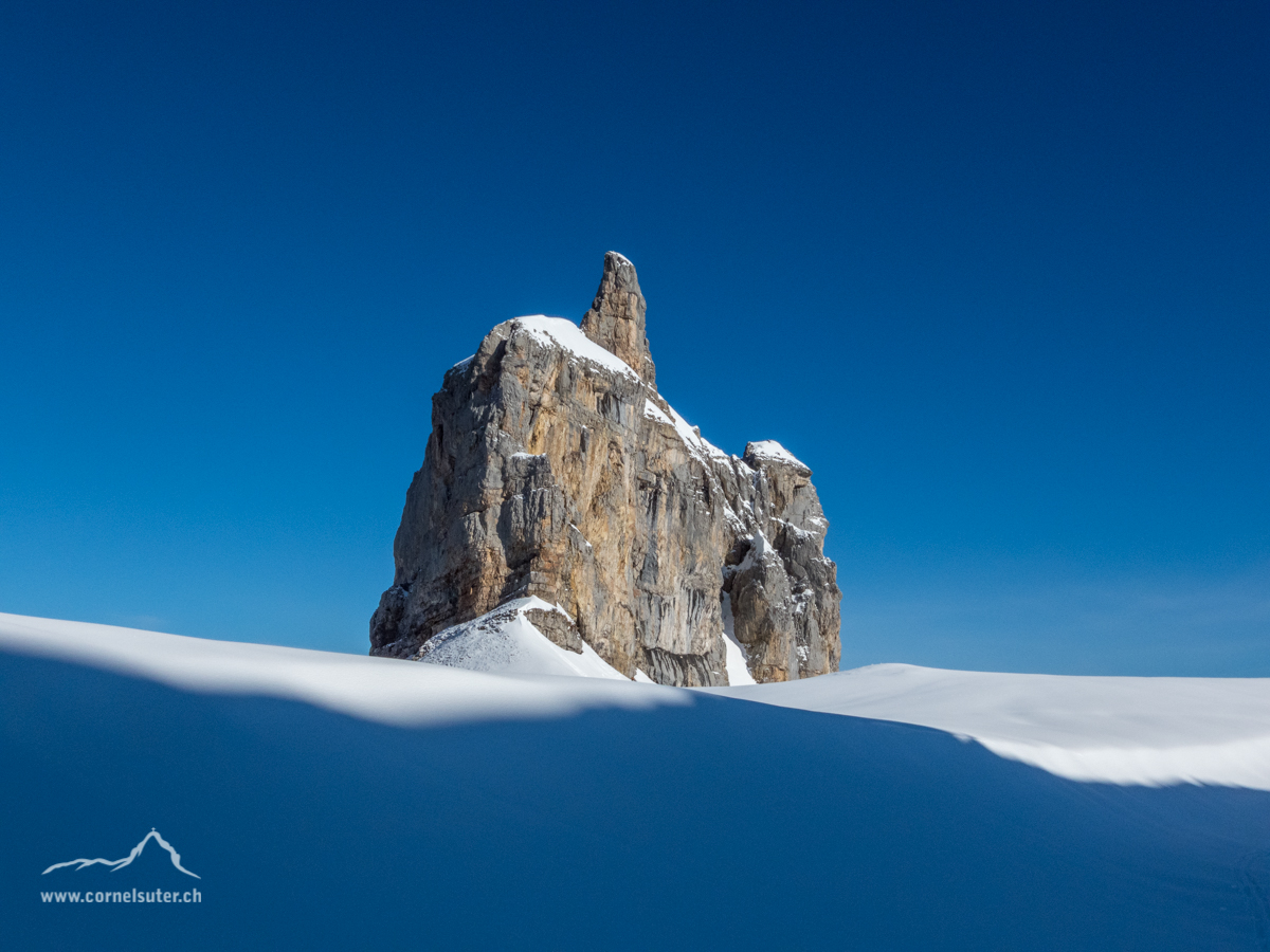 Rückblick zum Gross Achslenstock 2175m.