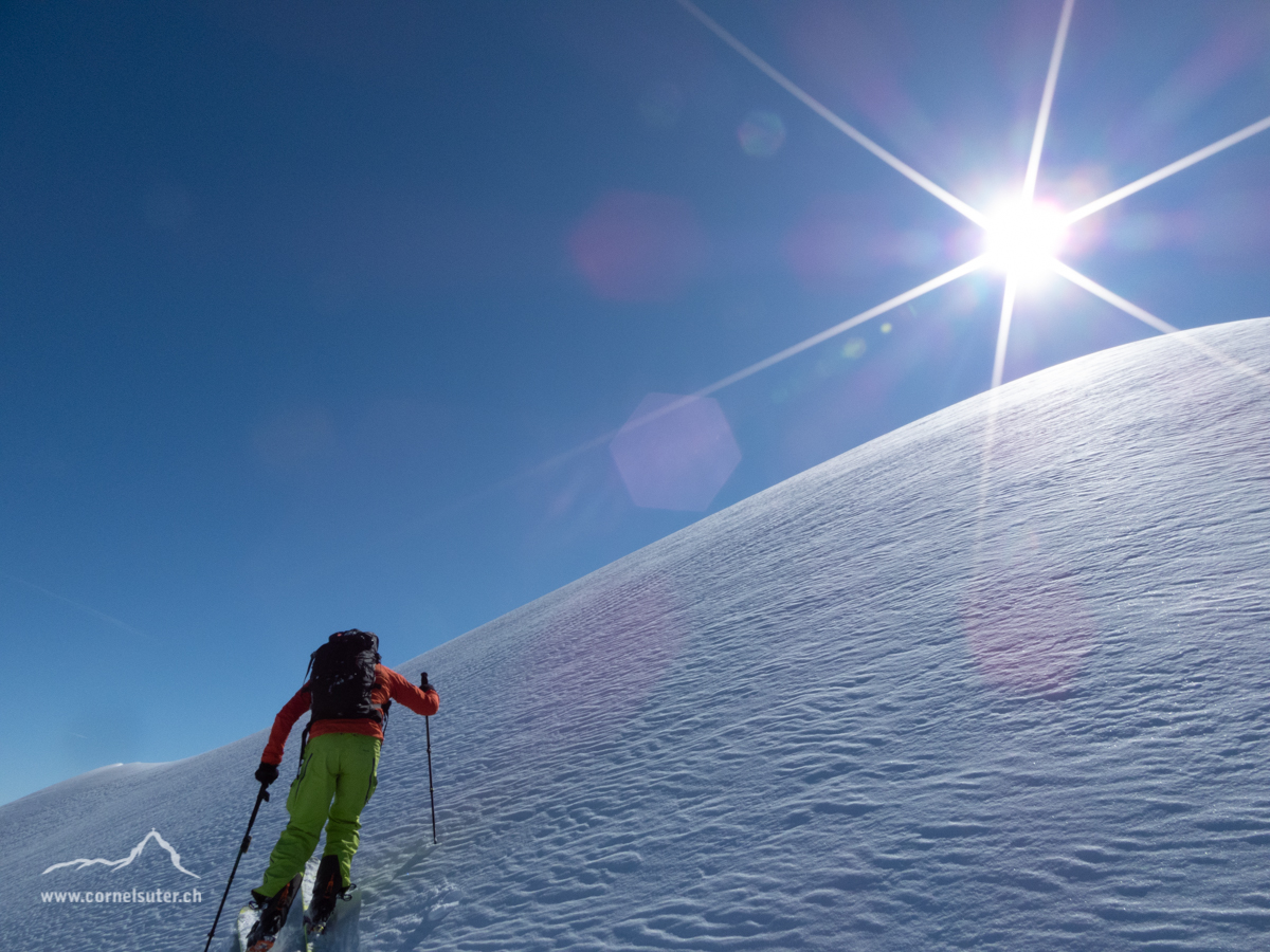 Nach dem Blüemberg besteigen wir diesen Schipeak.