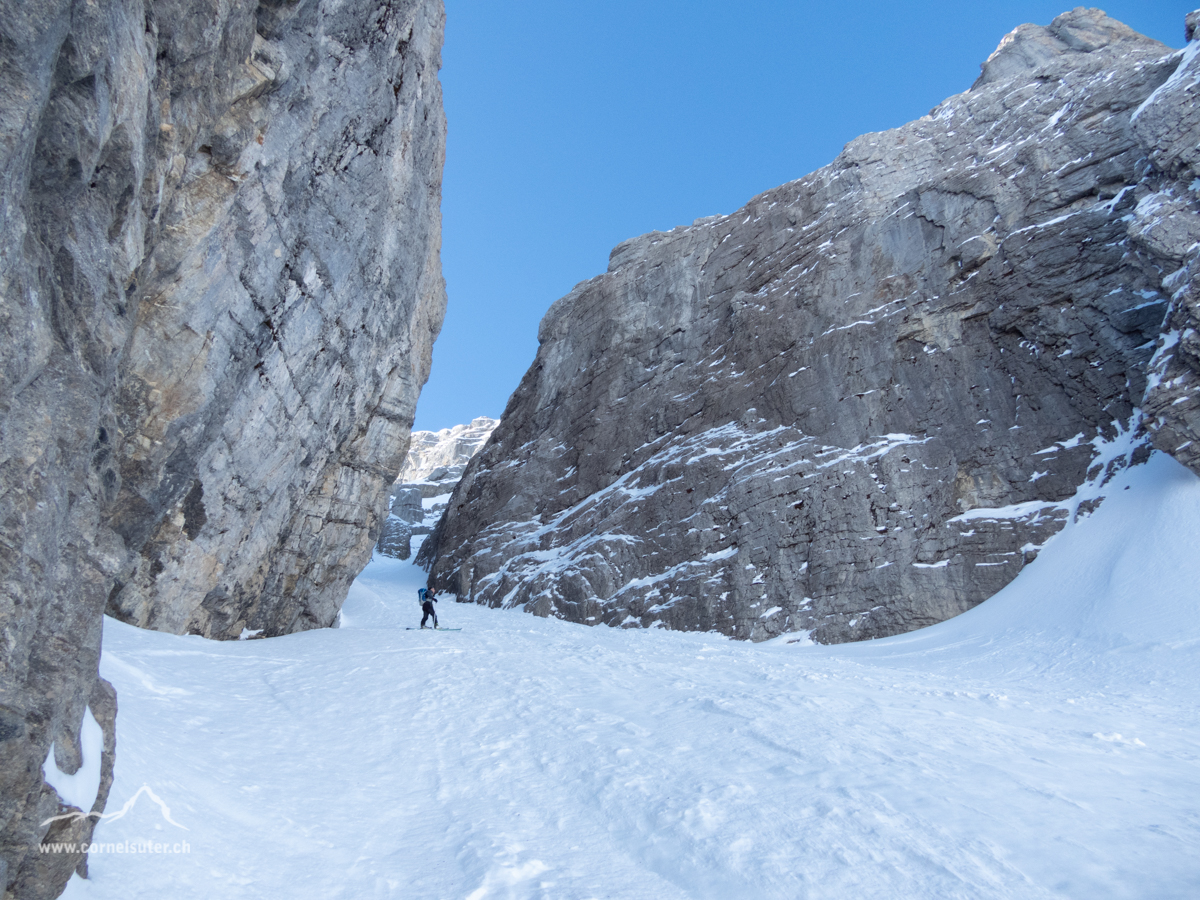 Aufstieg im Nordcouloir.