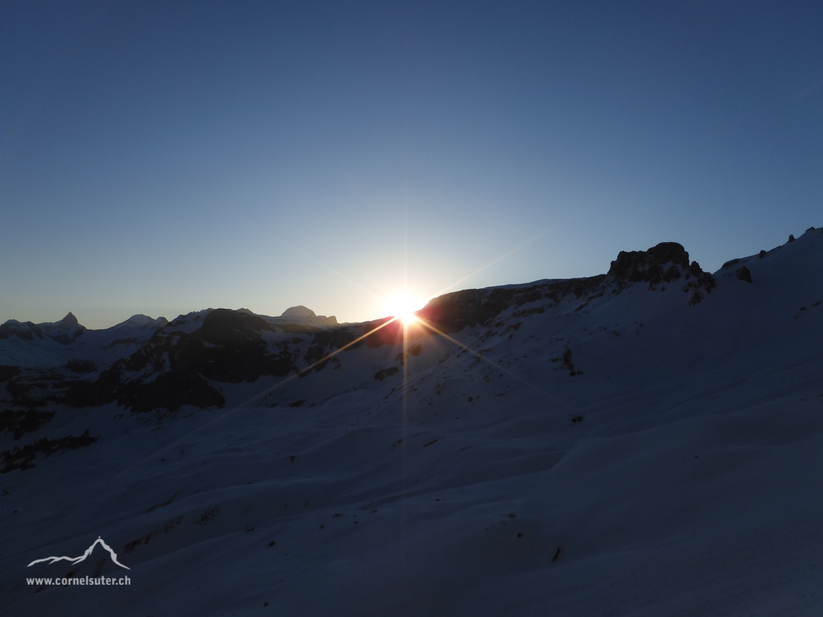 Die Sonne über dem Glatten.
