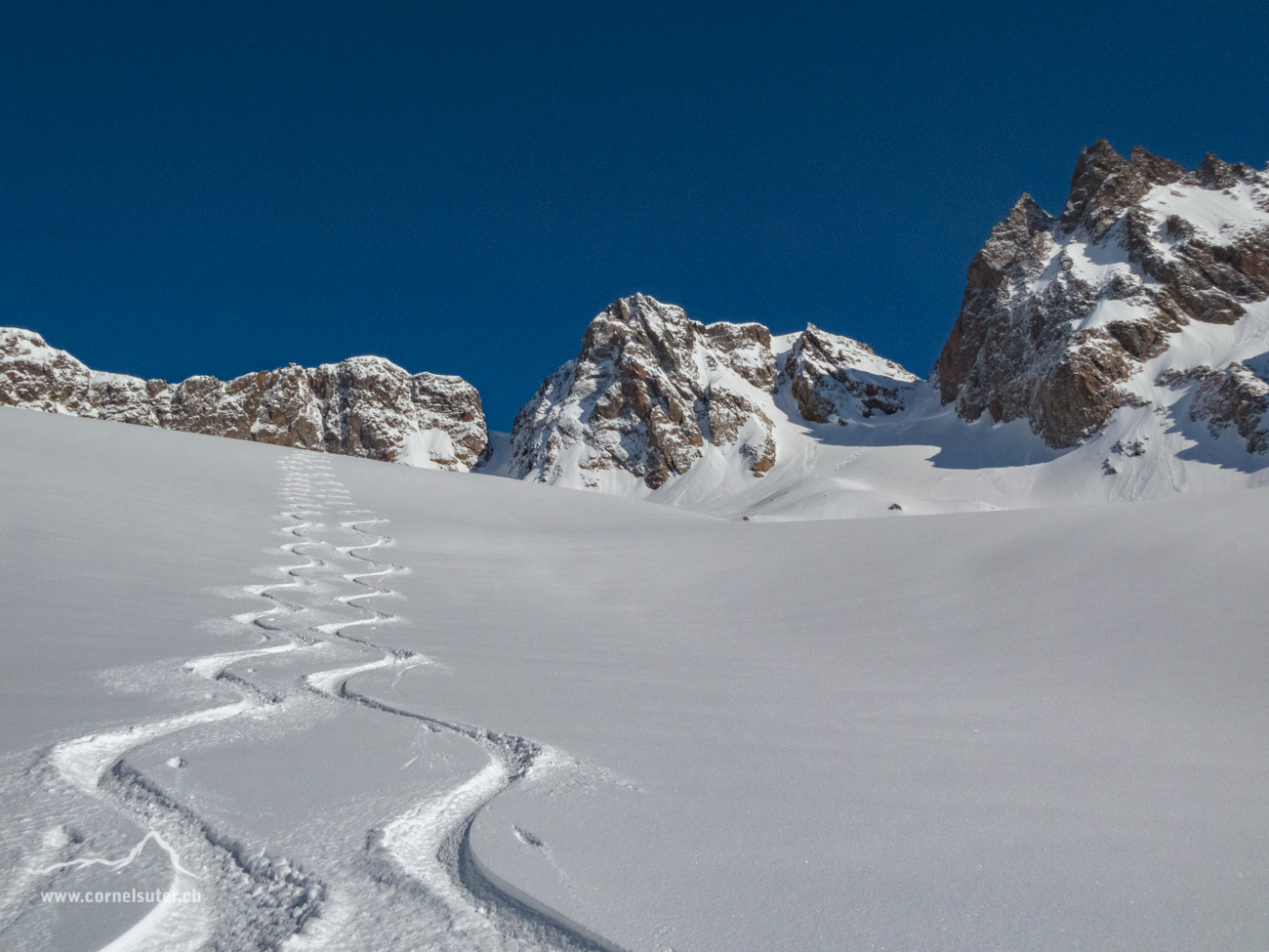 Wir gönnten uns noch ein paar tolle schwünge im besten Pulverschnee.