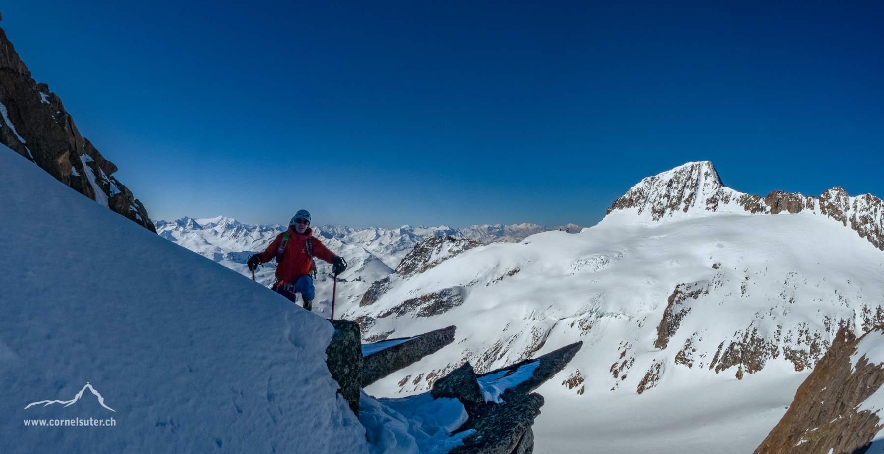 Aussicht, von Links der zweite Zacken dort sind wir vorher gestanden.