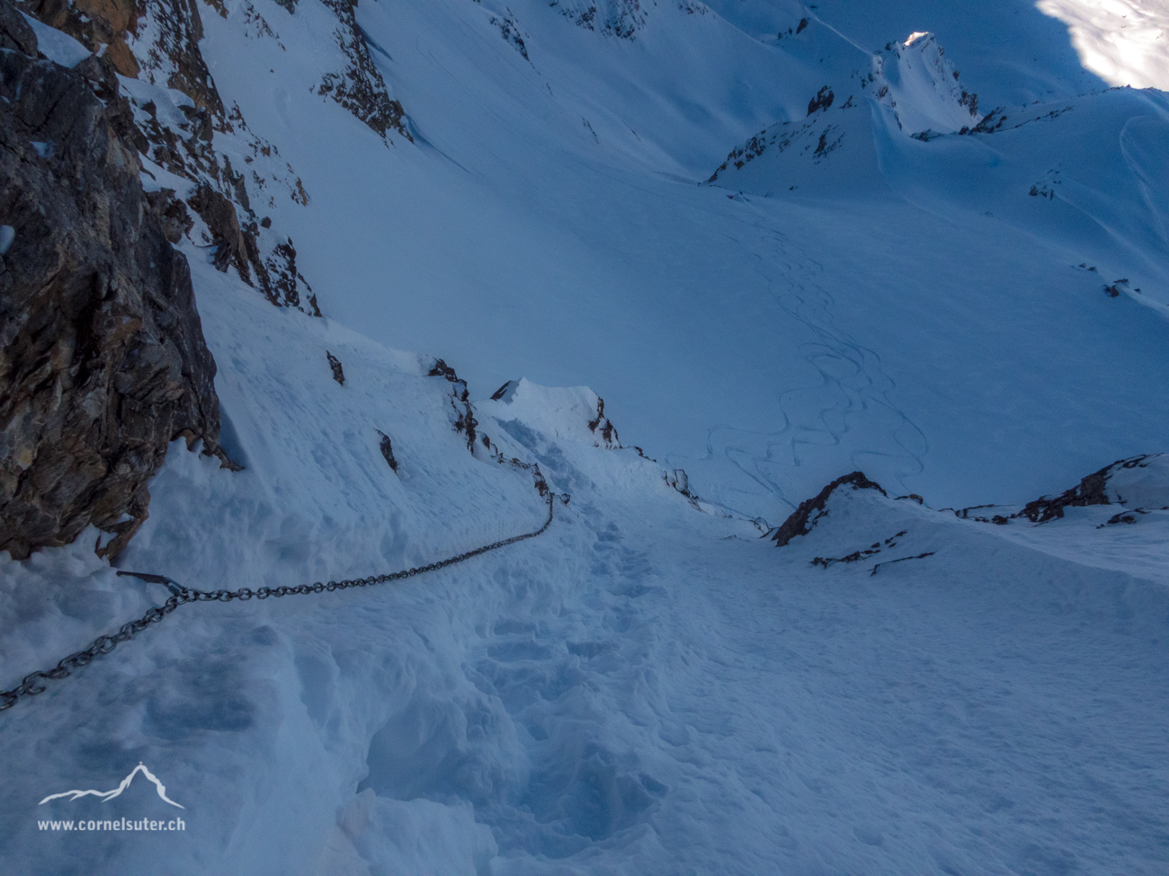 Couloir ähnlicher Abstieg