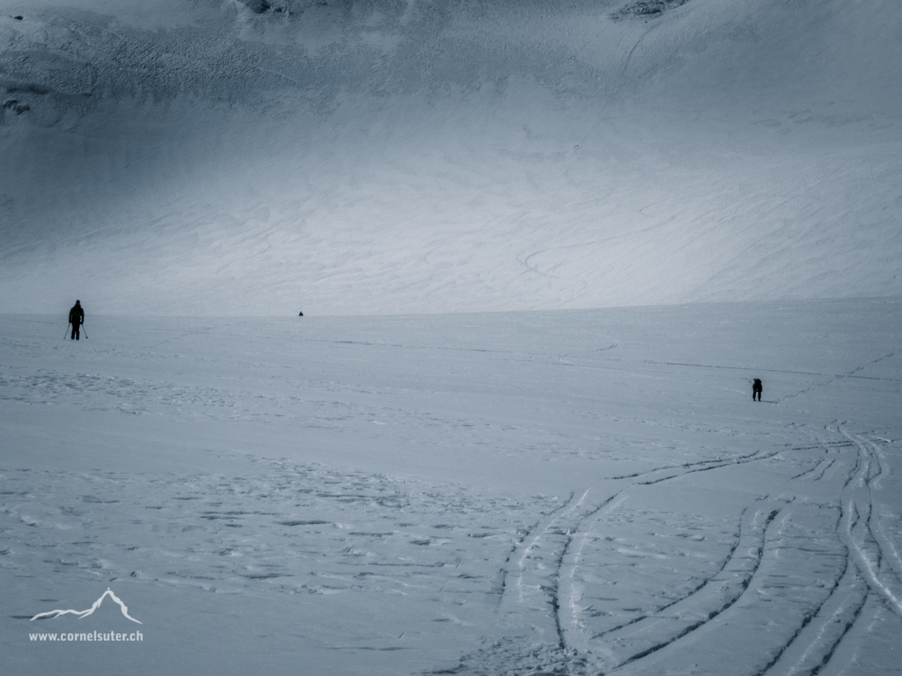 Abfahrt auf dem Gletscher