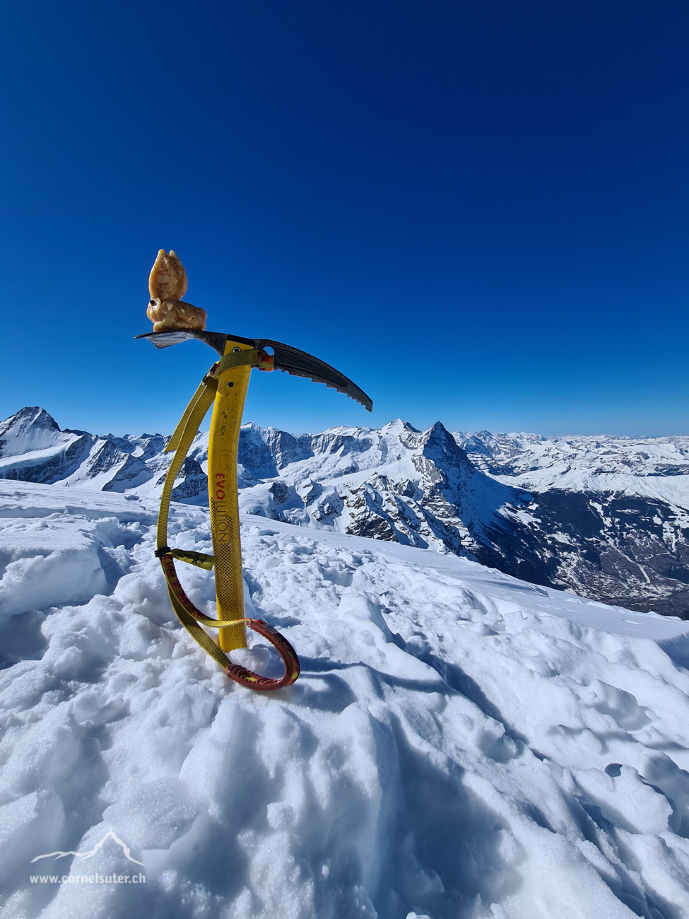 Ankunft auf dem Wetterhorn 36390m. Ein Traum geht mir in erfüllung.