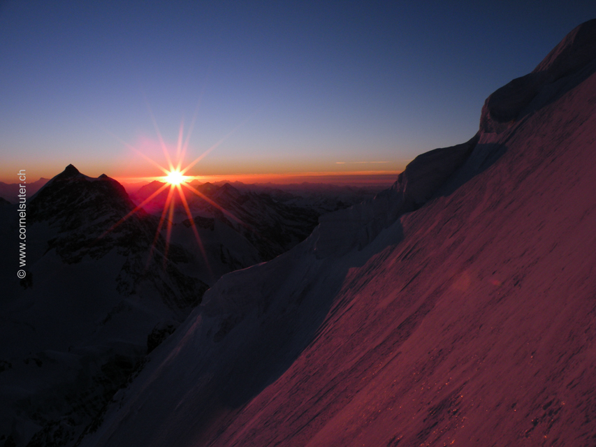 Im Abstieg vom Mönch 4107m.