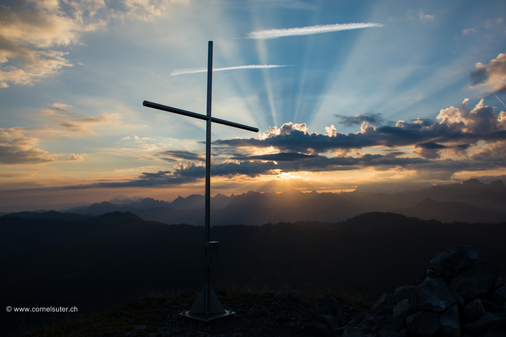 Morgenstimmung auf dem Haggenspitz 1761m. Am 10.Sept 2016 / 7:20 Uhr