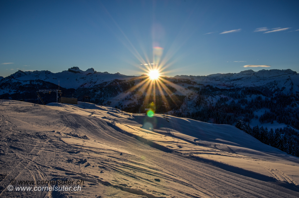 Sonnenaufgang auf dem Brünnelistock 1594m